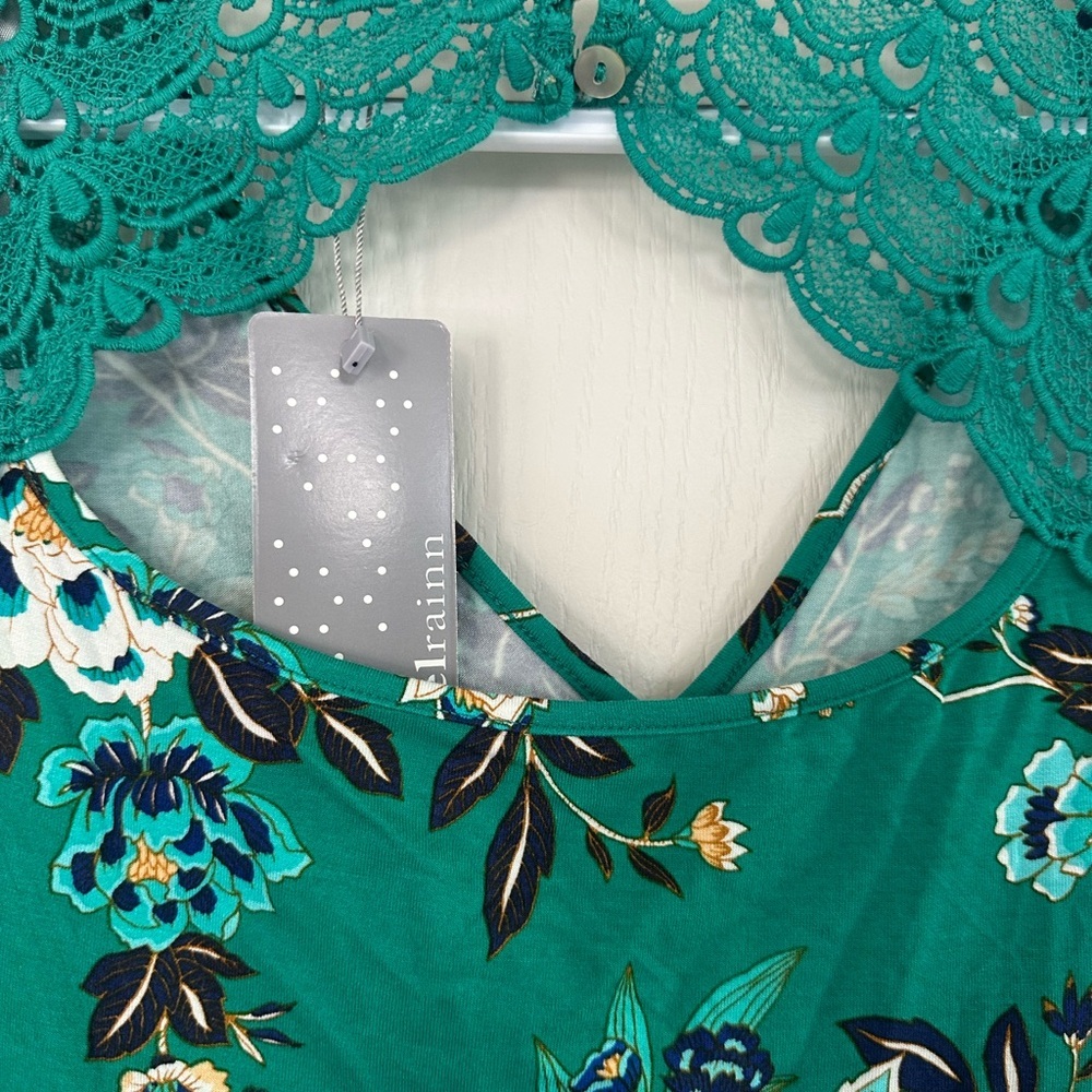 NWT Women’s Daniel Rainn Sleeveless Top Size 1X - with Lace - Picture 7 of 9